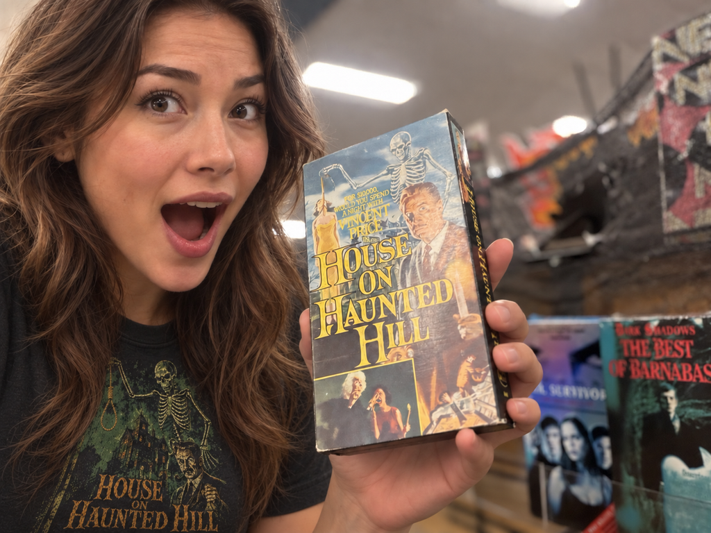 Sophie discovers House on Haunted Hill at a used bookstore